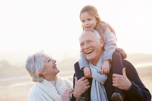 Grandparents with grandkids